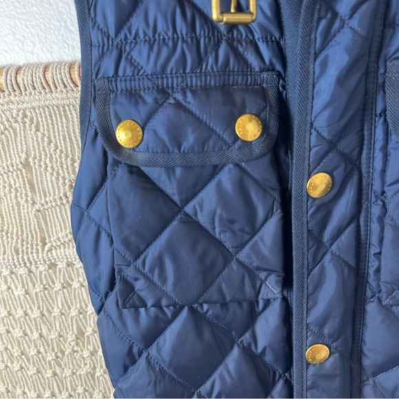 Ralph Lauren Polo Sport Preppy Prep Y2K Quilted Navy Blue Fisherman Vest Medium - Picture 5 of 7